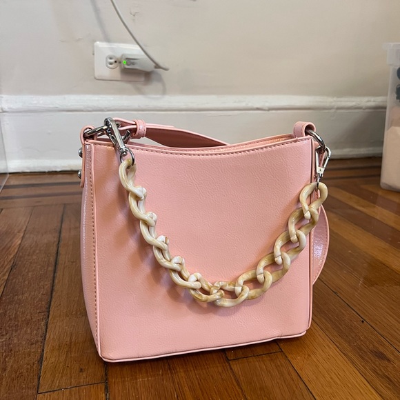 AMBLE NYLON RECYCLED SMALL PINK BAG - Picture 2 of 6